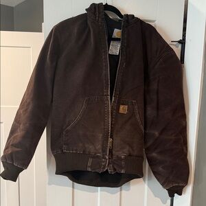 Vintage 2000s Carhartt Dark Brown Hooded Jacket